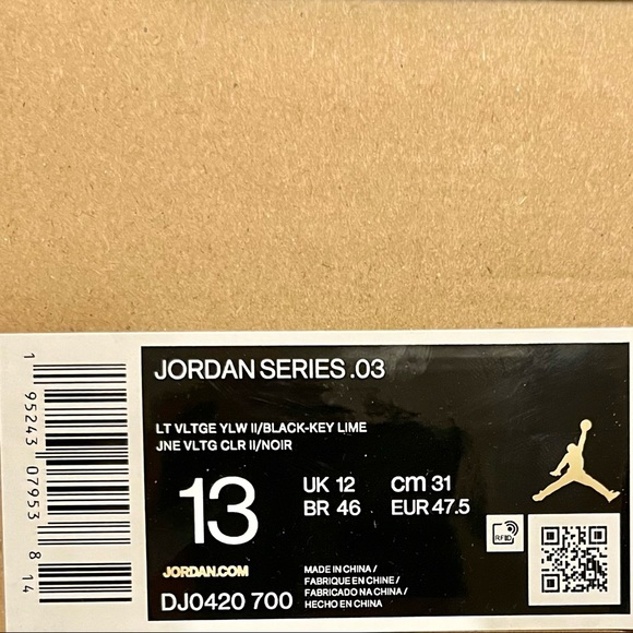 NWT Jordan Series .03 Dear 90's Size 13 - Picture 13 of 16